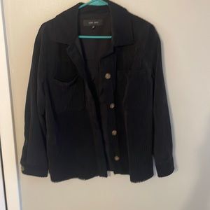 Black corduroy shacket